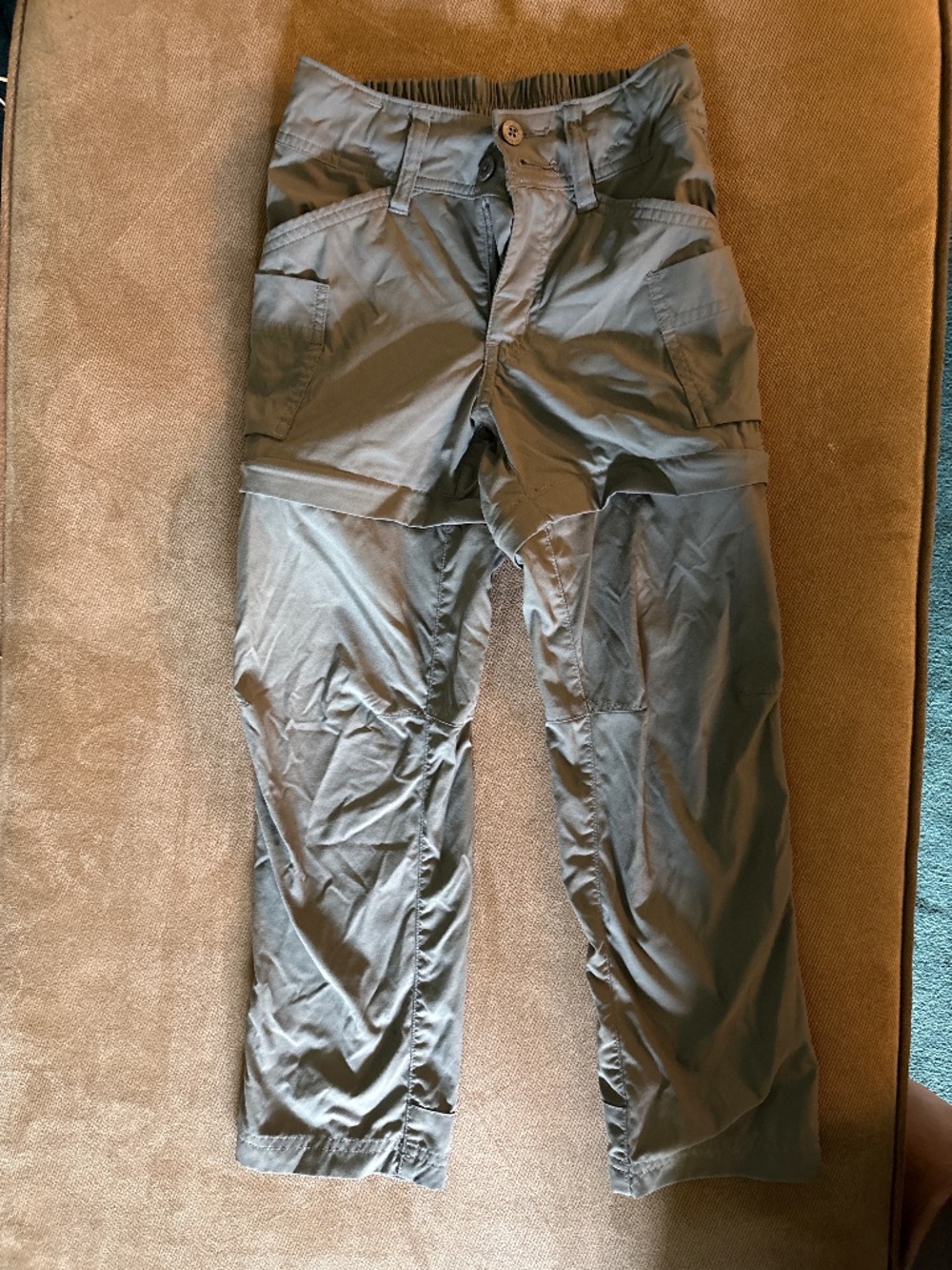 Girls convertible zip-off hiking pants
